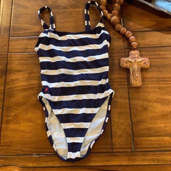 EC Vintage Ralph Lauren Polo Sport Swimsuit Size 12 - Picture 3 of 9